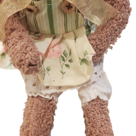 Charming Group Brown Bunny Rabbit  Plush Shelf‎ Sitter Easter Display  Girl - Picture 4 of 10